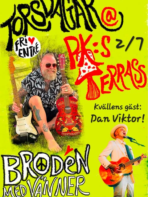 Affisch för en spelning med Dan Viktor